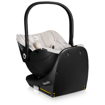 lionelo Moxie i-Size Set Beige Sand — Kindersitz mit ISOFIX-Basis