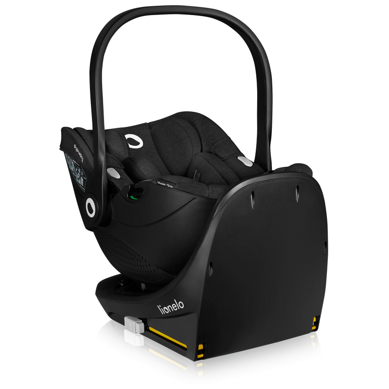 lionelo Moxie i-Size Set Carbon Black — Kindersitz mit ISOFIX-Basis
