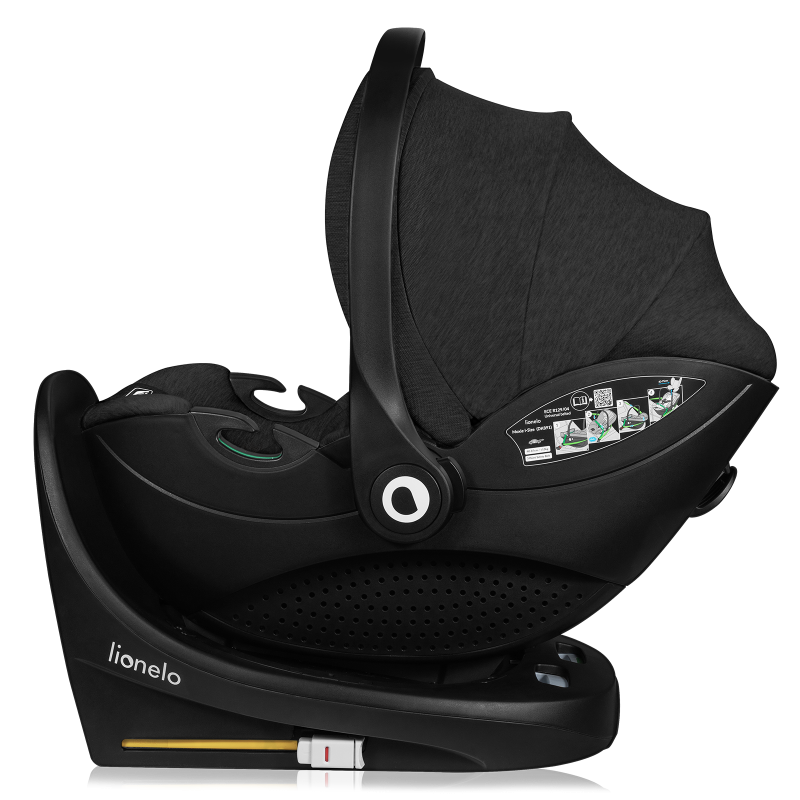 lionelo Moxie i-Size Set Carbon Black — Kindersitz mit ISOFIX-Basis