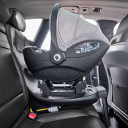 lionelo Moxie i-Size Set Beige Sand — Kindersitz mit ISOFIX-Basis
