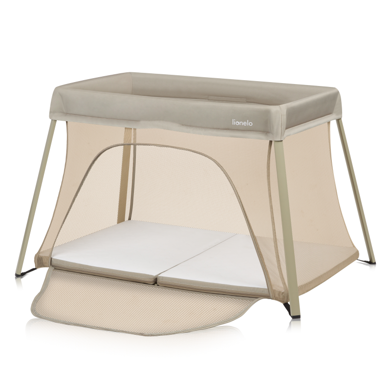 Lionelo Alice Beige Olive — Babyreisebett 3in1