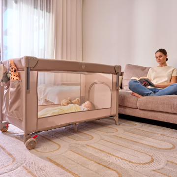 Lionelo Ellen Green Sage  —  Beistellbett 3in1