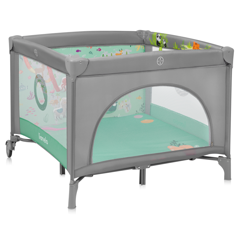 Lionelo Mille Plus Grey Green — Multifunktionales Laufgitter