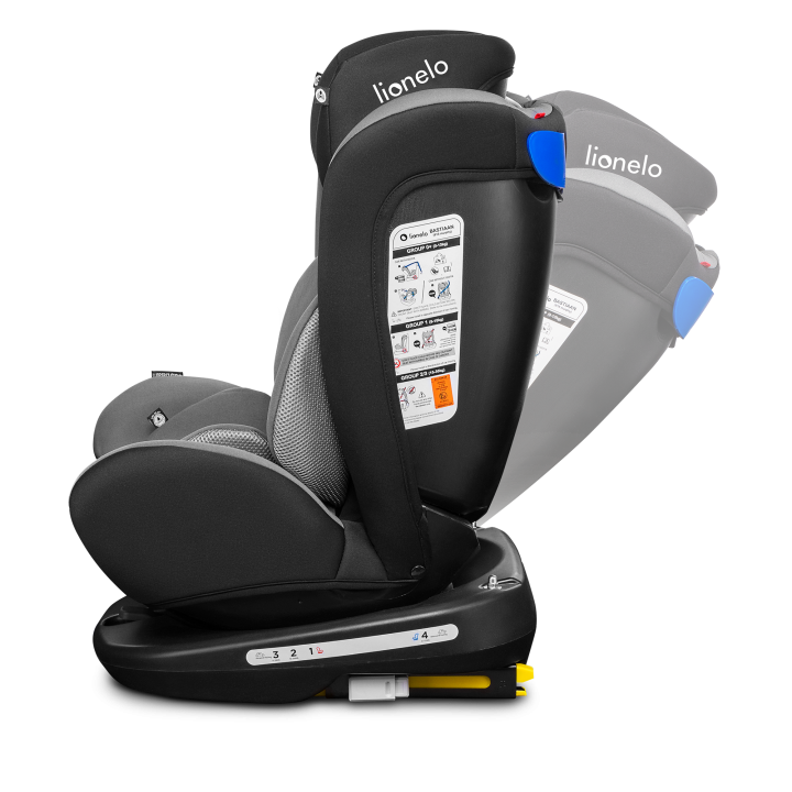 Lionelo Bastiaan Grey Black — autokindersitz 0-36 kg