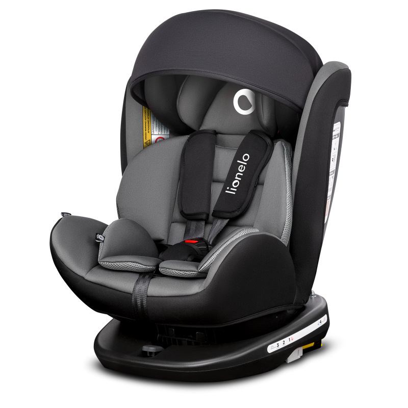 Lionelo Bastiaan Grey Black — Kindersitz 0-36 kg