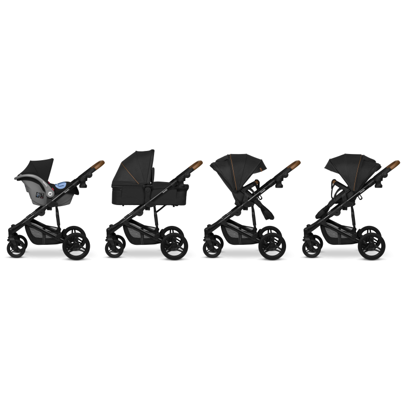 Lionelo Mari Tour 3in1 Black Onyx — Kombikinderwagen