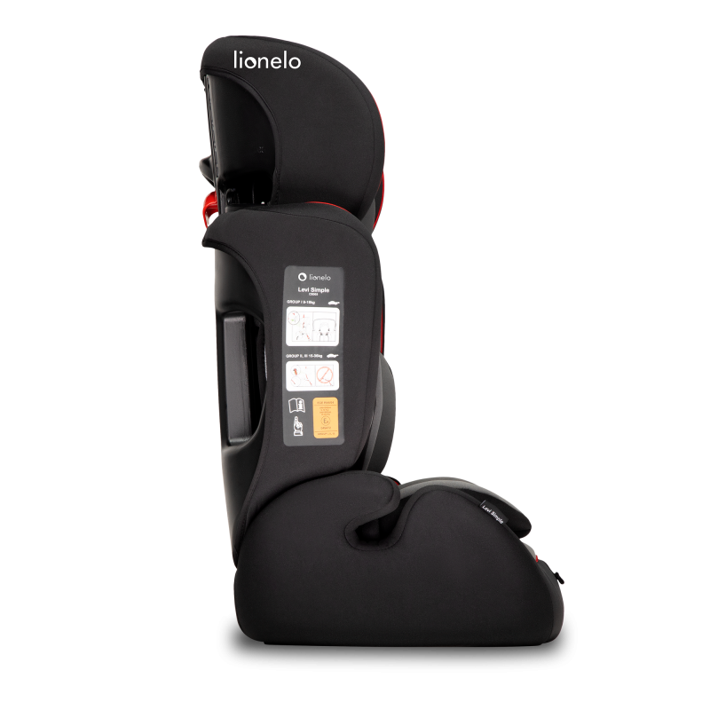 Lionelo Levi Simple Sporty Black — Autokindersitz 9-36 kg
