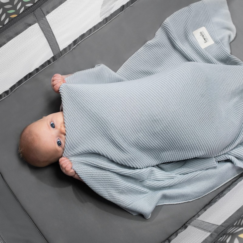 Lionelo Bamboo Blanket Blue — Bambusdecke