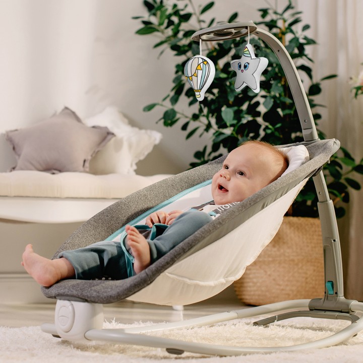 Lionelo Pascal Grey Scandi — Babyliegestühle