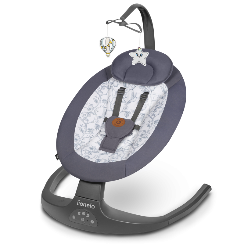 Lionelo Ralf Grey White — Babywippe