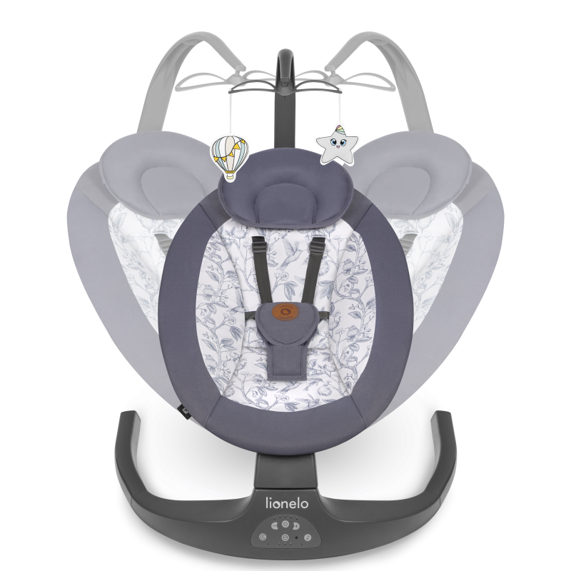 Lionelo Ralf Grey White — Babywippe