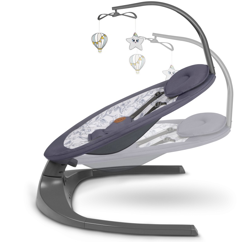Lionelo Ralf Grey White — Babywippe