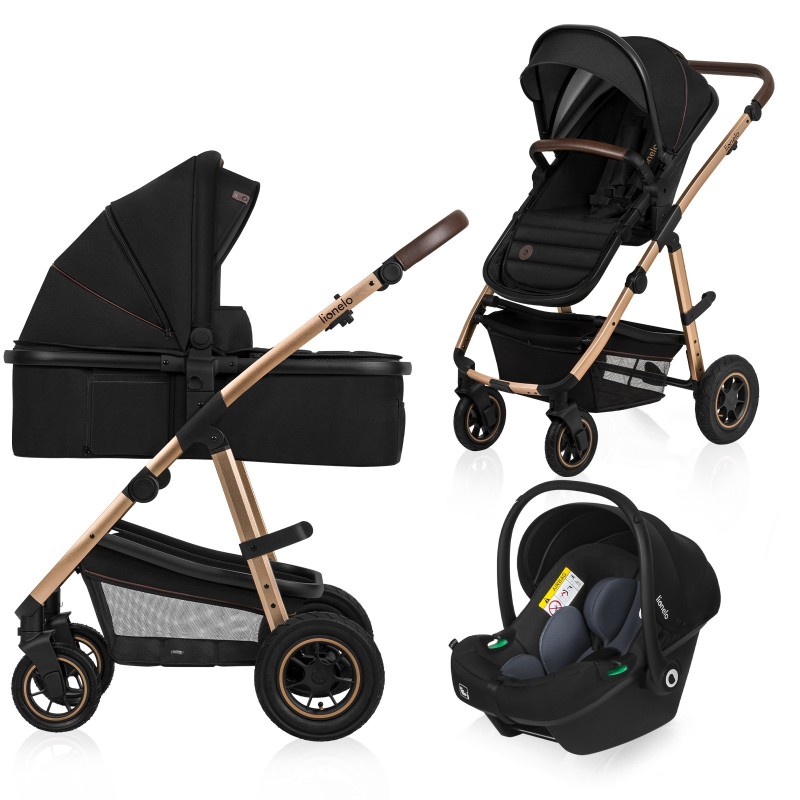 Lionelo Amber 3in1 Black Onyx — Kombikinderwagen