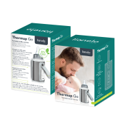 Lionelo Thermup Go Grey Silver — Tragbarer Flaschenwärmer