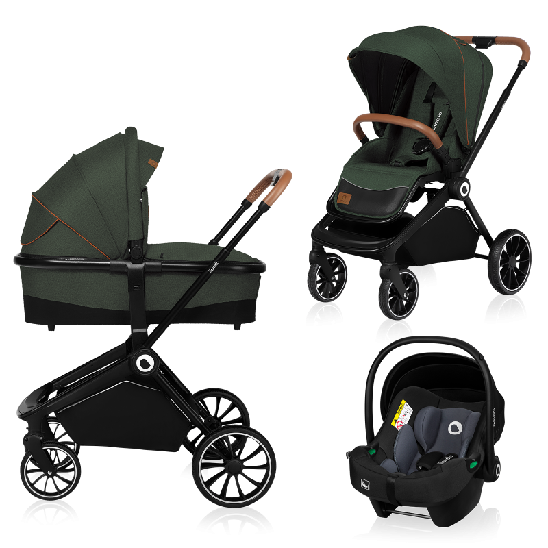 Lionelo Mika 3in1 Green Forest — Kombikinderwagen