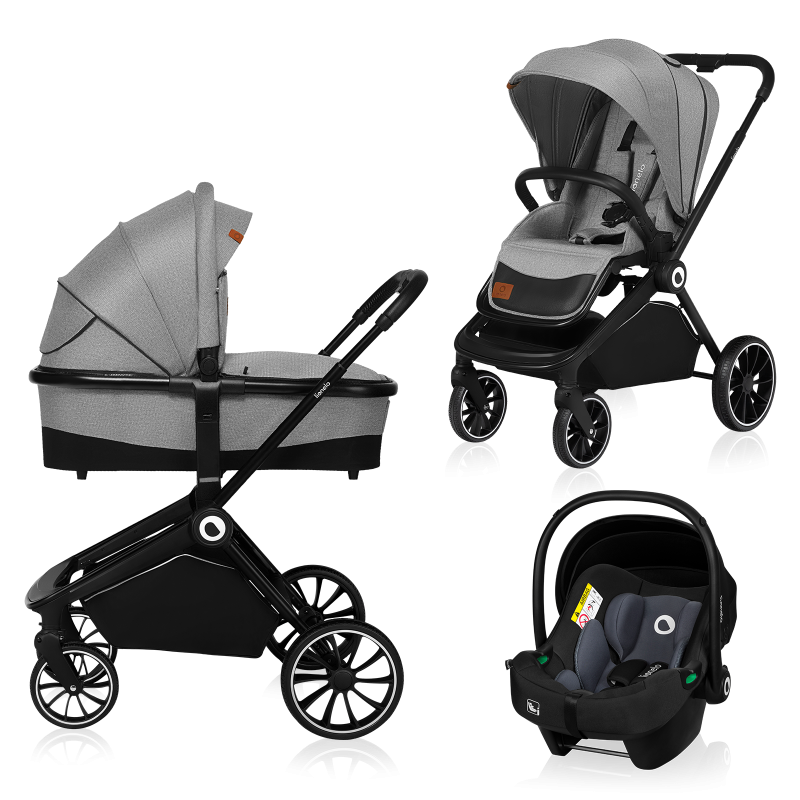 Lionelo Mika 3in1 Grey Stone — Kombikinderwagen