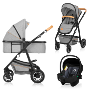 Lionelo Amber 3in1 Grey Stone — Kombikinderwagen