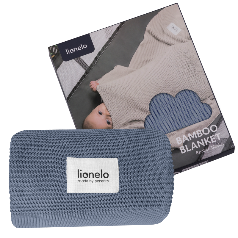 Lionelo Bamboo Blanket Blue — Bambusdecke