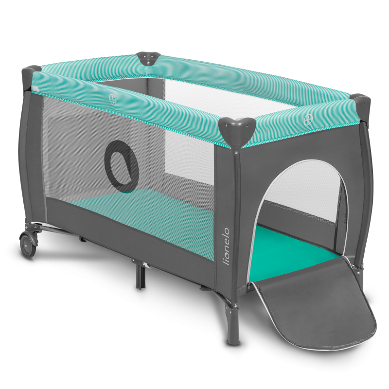 Lionelo Sven Plus Turquoise/Grey — Bettchen 2in1
