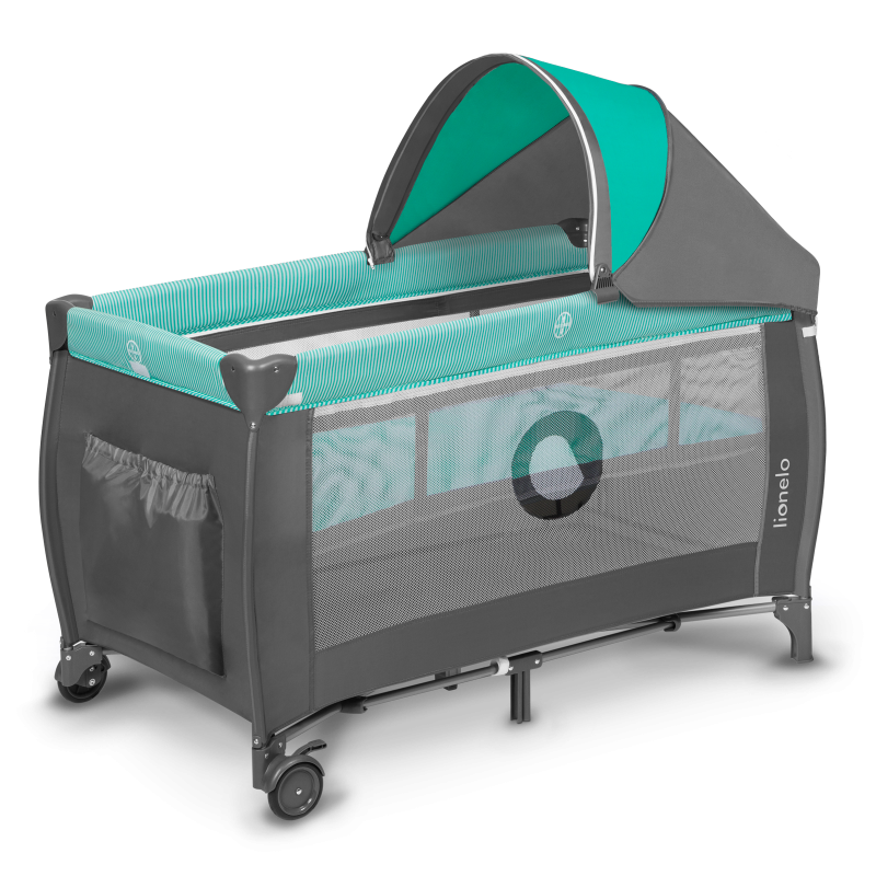 Lionelo Sven Plus Turquoise/Grey — Bettchen 2in1