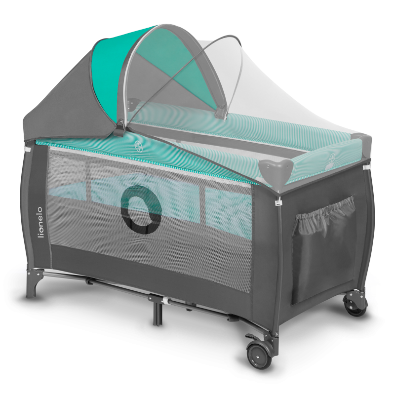 Lionelo Sven Plus Turquoise/Grey — Bettchen 2in1