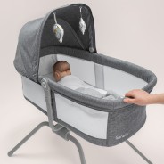 Lionelo Malin Grey Stone — Bettchen mit Wiegefunktion