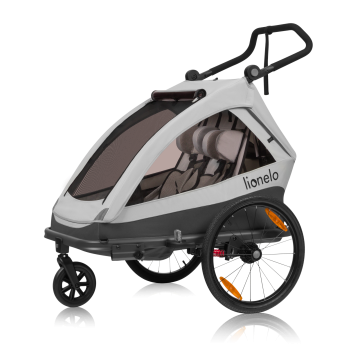 Lionelo Cama Grey Stone — Fahrradanhänger mit Kinderwagenfunktion