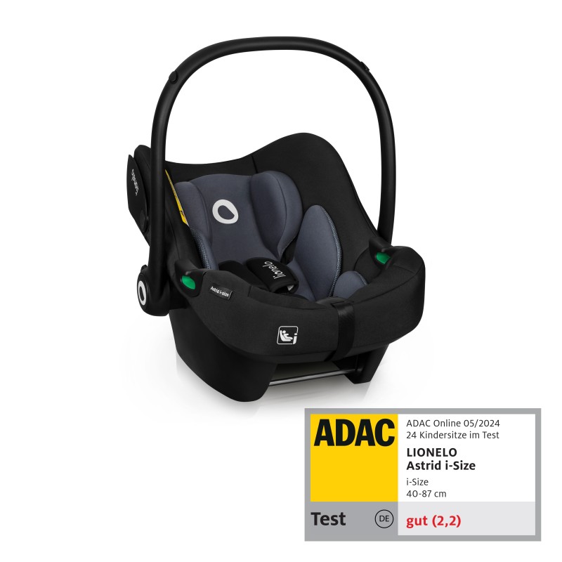 lionelo Astrid i-Size Black Grey — Kindersitz