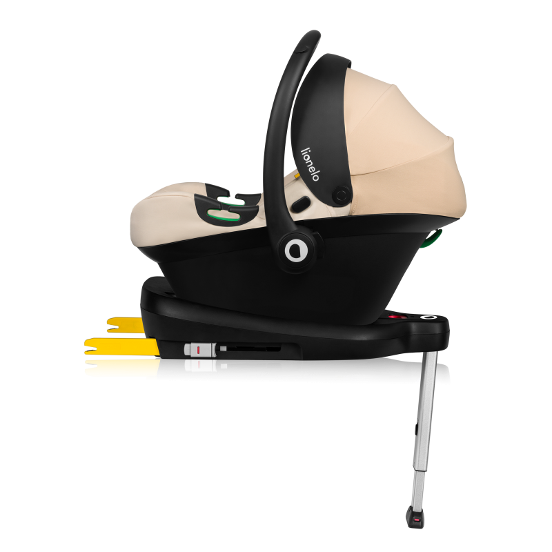 lionelo Astrid i-Size Set Beige Sand — Autositz mit ISOFIX-Basis