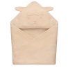 lionelo Muslin Hooded Towel Beige Sand — Badetuch mit Kapuze