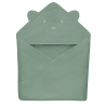 lionelo Muslin Hooded Towel Green Forest — Badetuch mit Kapuze