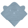 lionelo Muslin Hooded Towel Grey Sky — Badetuch mit Kapuze