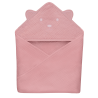 lionelo Muslin Hooded Towel Pink Baby — Badetuch mit Kapuze