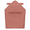 lionelo Muslin Hooded Towel Red Coral — Badetuch mit Kapuze