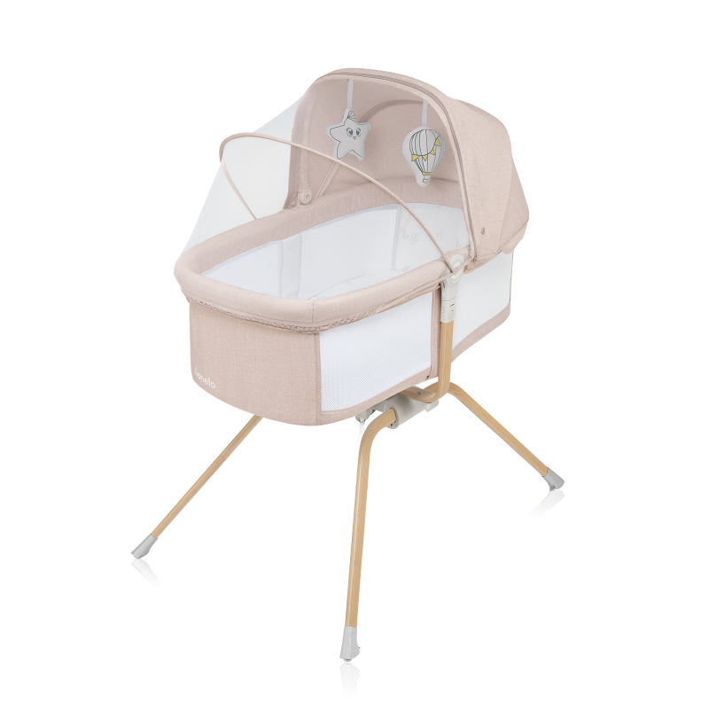 lionelo Malin Evo Beige Natural — Vielseitiges Kinderbett mit Wiege