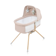 lionelo Malin Evo Beige Natural — Vielseitiges Kinderbett mit Wiege