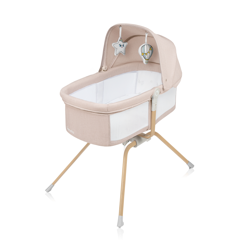 lionelo Malin Evo Beige Natural — Vielseitiges Kinderbett mit Wiege