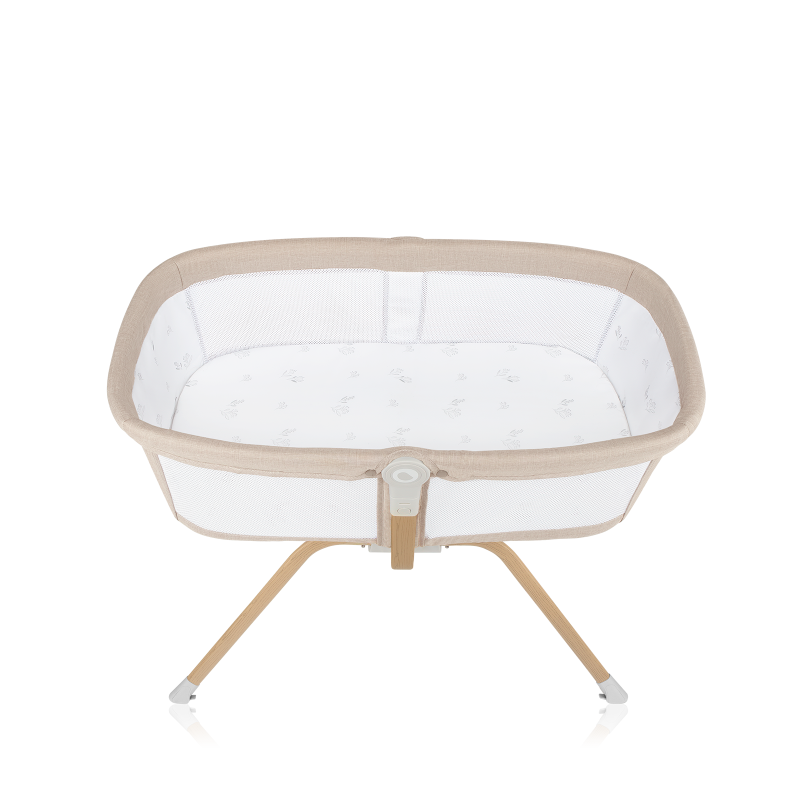 lionelo Malin Evo Beige Natural — Vielseitiges Kinderbett mit Wiege