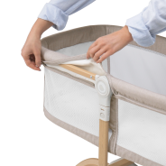 lionelo Malin Evo Beige Natural — Vielseitiges Kinderbett mit Wiege