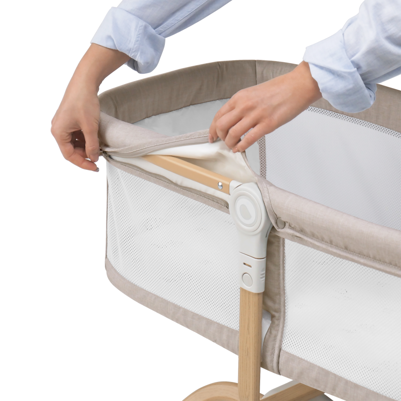 lionelo Malin Evo Beige Natural — Vielseitiges Kinderbett mit Wiege