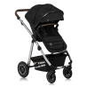 lionelo Amber 2in1 Black Silver — Kombikinderwagen