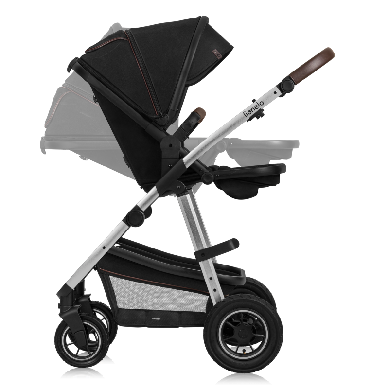 lionelo Amber 2in1 Black Silver — Kombikinderwagen