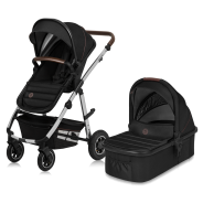lionelo Amber 2in1 Black Silver — Kombikinderwagen