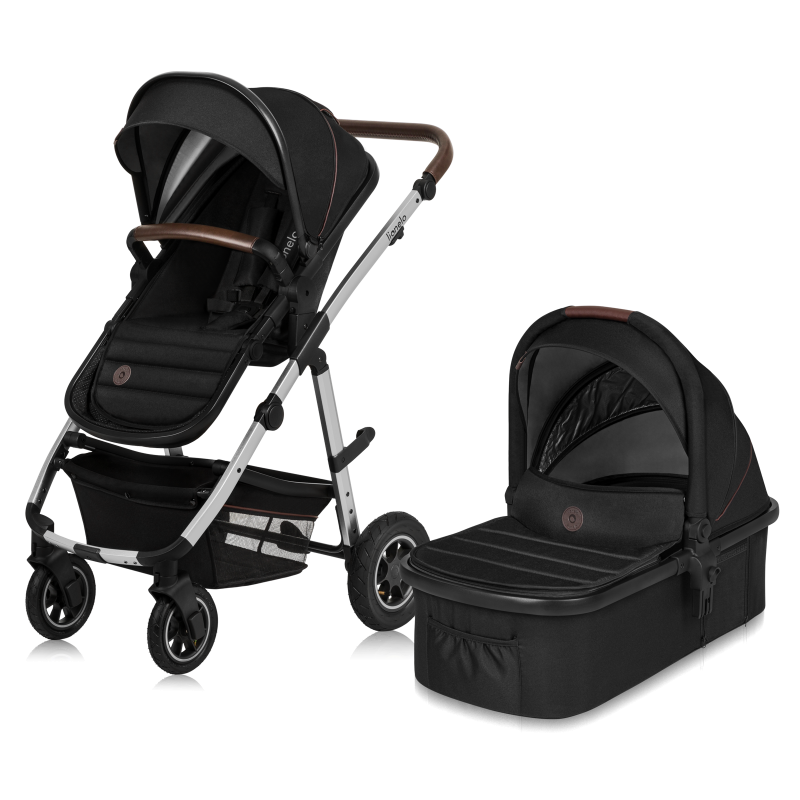 lionelo Amber 2in1 Black Silver — Kombikinderwagen