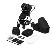 lionelo Amber 2in1 Black Silver — Kombikinderwagen