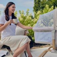 lionelo Malin Evo Beige Natural — Vielseitiges Kinderbett mit Wiege