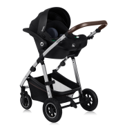 lionelo Amber 3in1 Black Silver — Kombikinderwagen