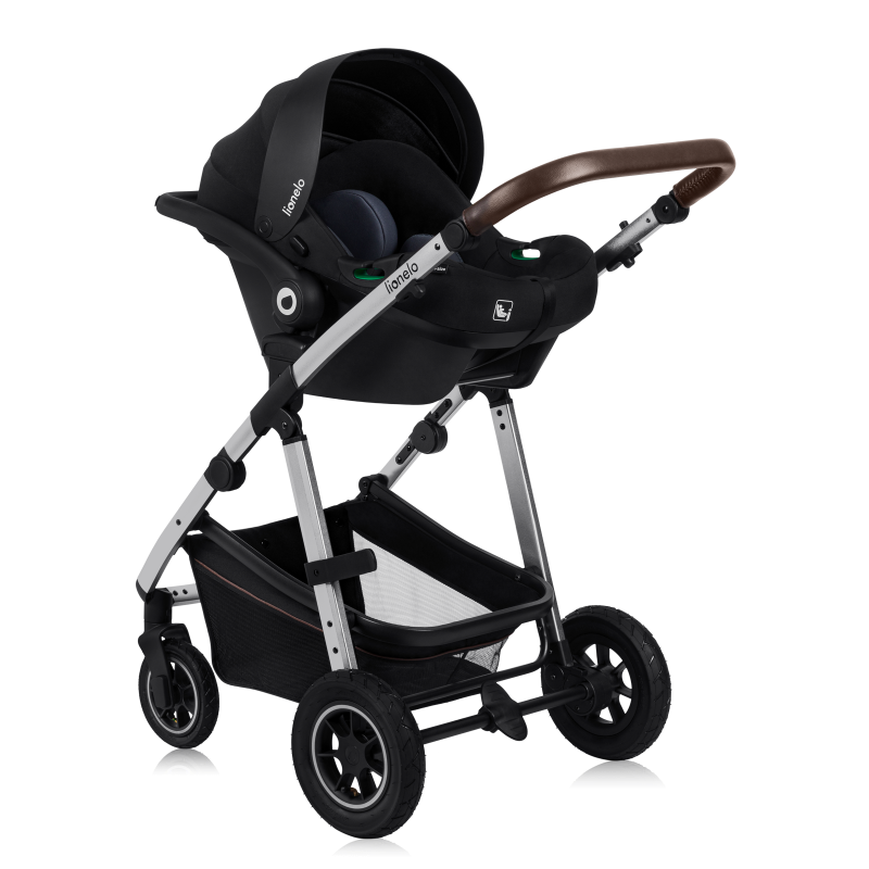lionelo Amber 3in1 Black Silver — Kombikinderwagen