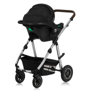 lionelo Amber 3in1 Black Silver — Kombikinderwagen