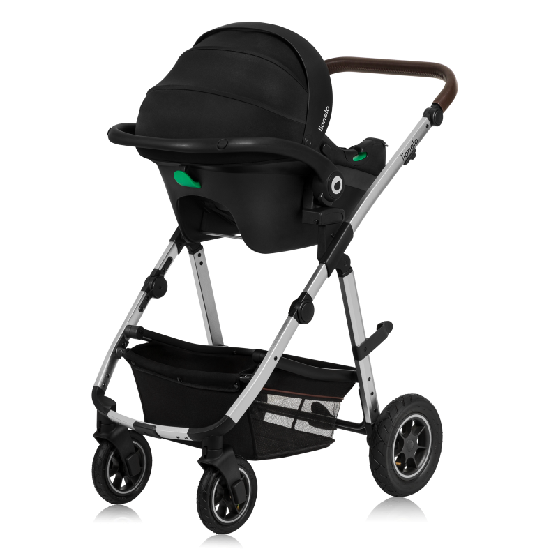 lionelo Amber 3in1 Black Silver — Kombikinderwagen